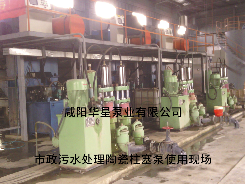 市政污水處理陶瓷柱塞泵使用現場5